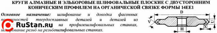 Круг алмазный 14ЕЕ1(плоск. 2-хстор.конич.профиль)125х6х3х6х32х35град АС4 80/63 В2-01 100% 28,4 карат фото №1 Круг алмазный 14ЕЕ1(плоск. 2-хстор.конич.профиль)125х6х3х6х32х35град АС4 80/63 В2-01 100% 28,4 карат фото №1