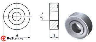 Пластина RNUM - 150600  ВК8(YG8) круглая dвн=6мм (12114) со стружколомом "CNIC" фото №1