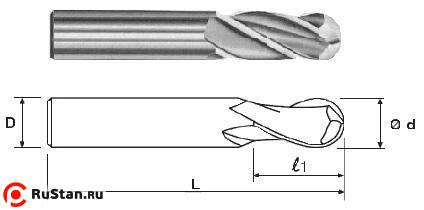 Фреза Концевая радиусная d14х30х89 ц/х ВК8 Z=3 R-7,0 фото №1 Фреза Концевая радиусная d14х30х89 ц/х ВК8 Z=3 R-7,0 фото №1