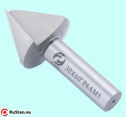 Фреза угловая - зенковка d 12,4х14.0х 56 конус  60° dхв=8мм Р6АМ5 ц/х Z=1 DIN334 "CNIC" фото №1