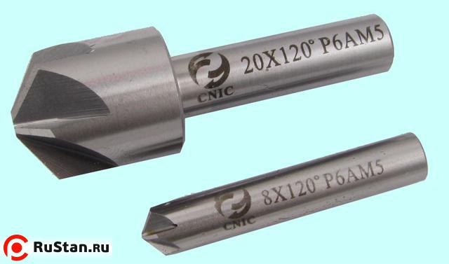 Зенковка d 12,5х16.0х 48 конус 120° dхв=8мм Р6АМ5 ц/х Z=6 DIN335A "CNIC" фото №1