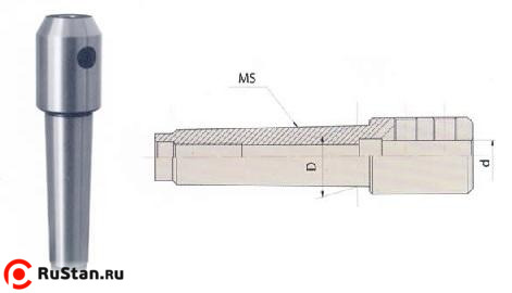 Патрон Фрезерный с хв-ком КМ3 (М12х1,75) для крепления инструмента с ц/хв d18мм (TY05A-6) "CNIC" фото №1