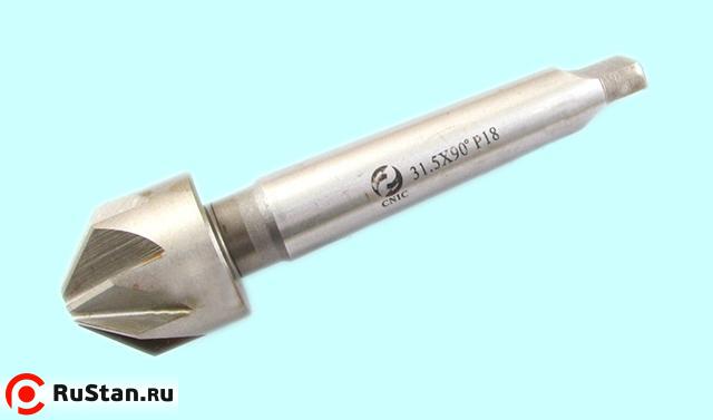Зенковка d31,5х 32х124 конус  90° Р18 к/х Z=8 КМ2 DIN335B "CNIC" фото №1