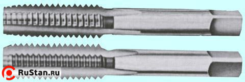 Метчик 1 5/8" BSW 55° 9ХС дюймовый, ручной, комплект из 2-х шт. ( 5 ниток/дюйм) "CNIC" фото №1