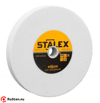 Круг абразивный STALEX WA60 300х40х76,2 мм (белый корунд) фото №1