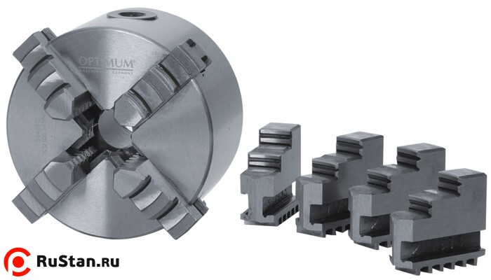 Четырехкулачковый прецизионный токарный патрон Optimum CI4P ø 125 мм фото №2 Кулачки для 125 мм патрона фото №2