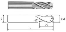 Фреза Концевая радиусная d 5,0х 16х51 ц/х ВК8 Z=4 R-2,5